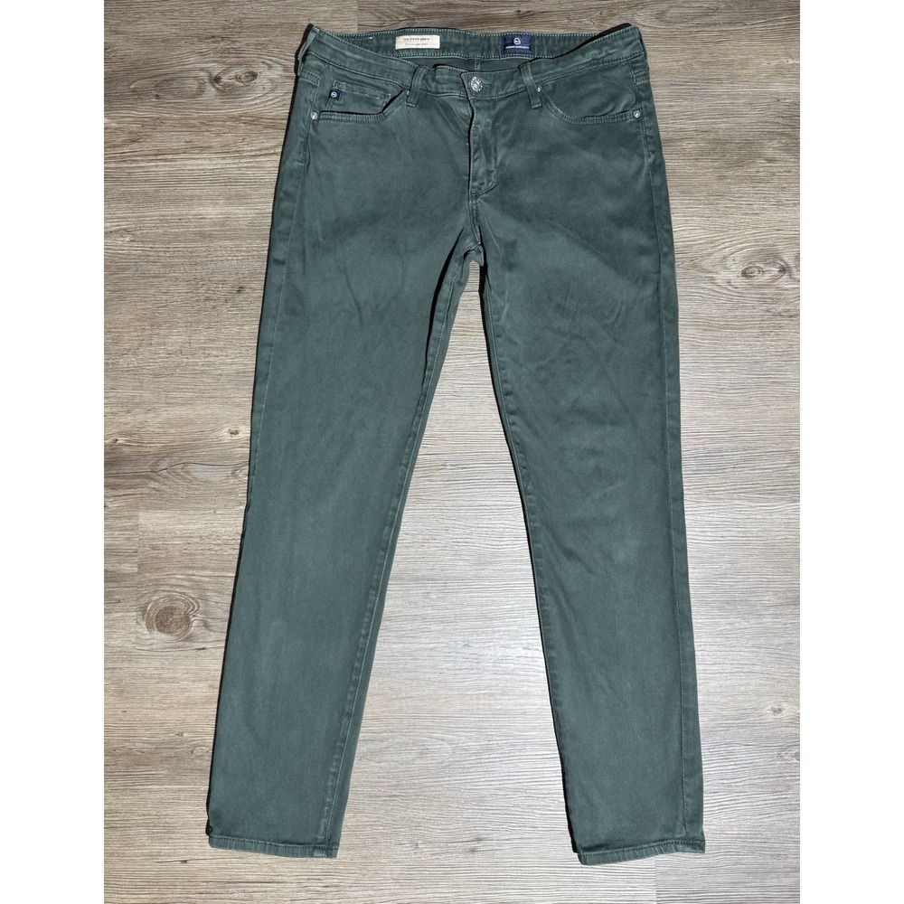 AG The Stevie Ankle Slim Straight Jeans Women's Size 29R Green Made In USA